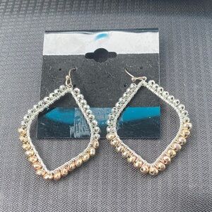 Elegant Two-Tone Teardrop Earrings